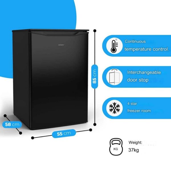 Mini congelator, Bomann, GS7253N, 87 litri, negru