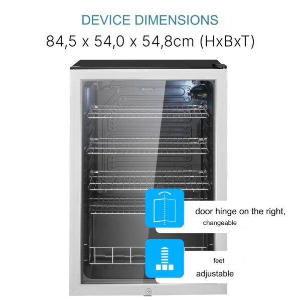Vitrina frigorifica, Bomann, KSG7288, 115 litri, negru
