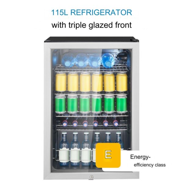 Vitrina frigorifica, Bomann, KSG7288, 115 litri, negru