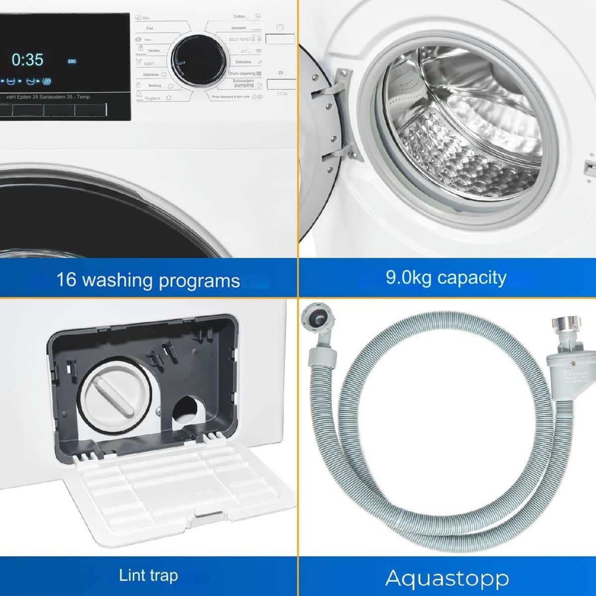 Masina de spalat rufe, Exquisit, 9 kg, 1400 rpm, alb
