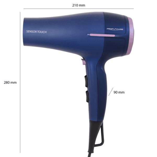 Uscator de par profesional, ProfiCare, PC-HTD3030, 2200 W, albastru