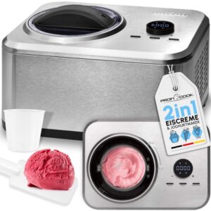 Masina de inghetata cu compresor, ProfiCook, PC-ICM1268, 1.5 litri, inox