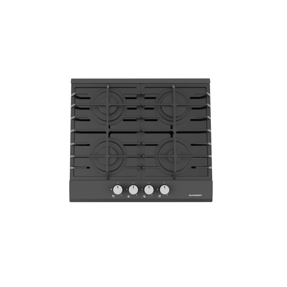 Plita incorporabila pe gaz, Schneider, SCTG640ACN, 4 arzatoare, 60 cm, antracit