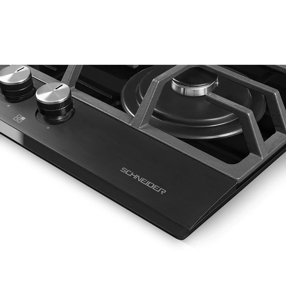 Plita incorporabila pe gaz, Schneider, SCTG640ACN, 4 arzatoare, 60 cm, antracit