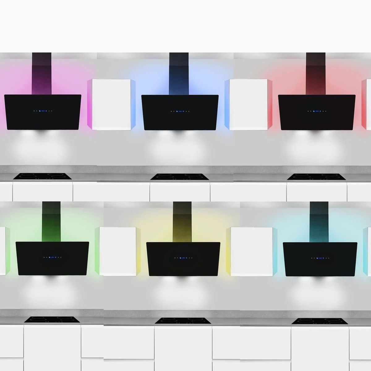 Hota decorativa, Exquisit, 392 m³/h, 80 cm, negru