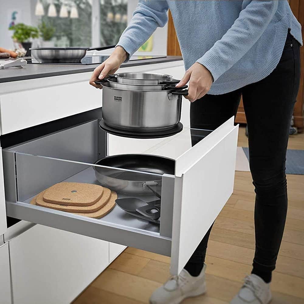 Set oale de gatit cu capac, otel inoxidabil, 6 piese, Kuhn Rikon, Smart & Compact