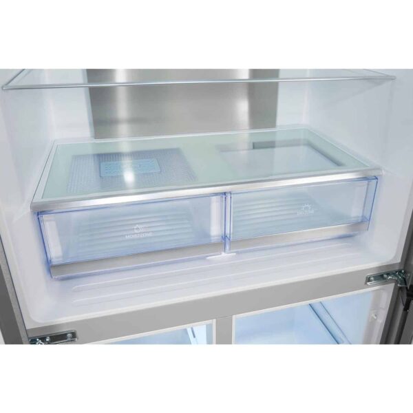 Frigider side by side, Exquisit, cu dispenser de apa, 432 litri, antracit