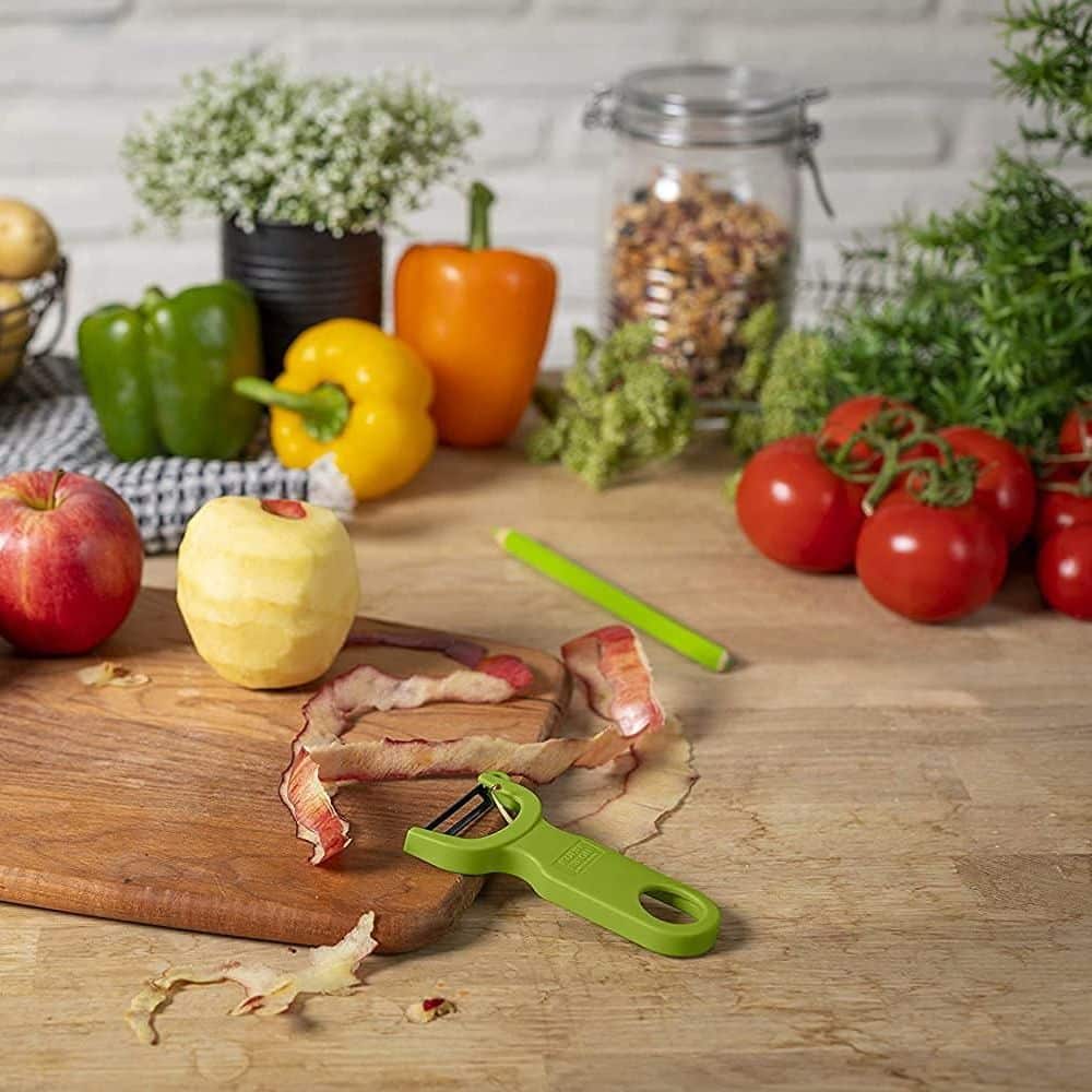 Set oala cu capac si accesorii, otel inoxidabil, 6 piese, Kuhn Rikon, Starter Set, verde