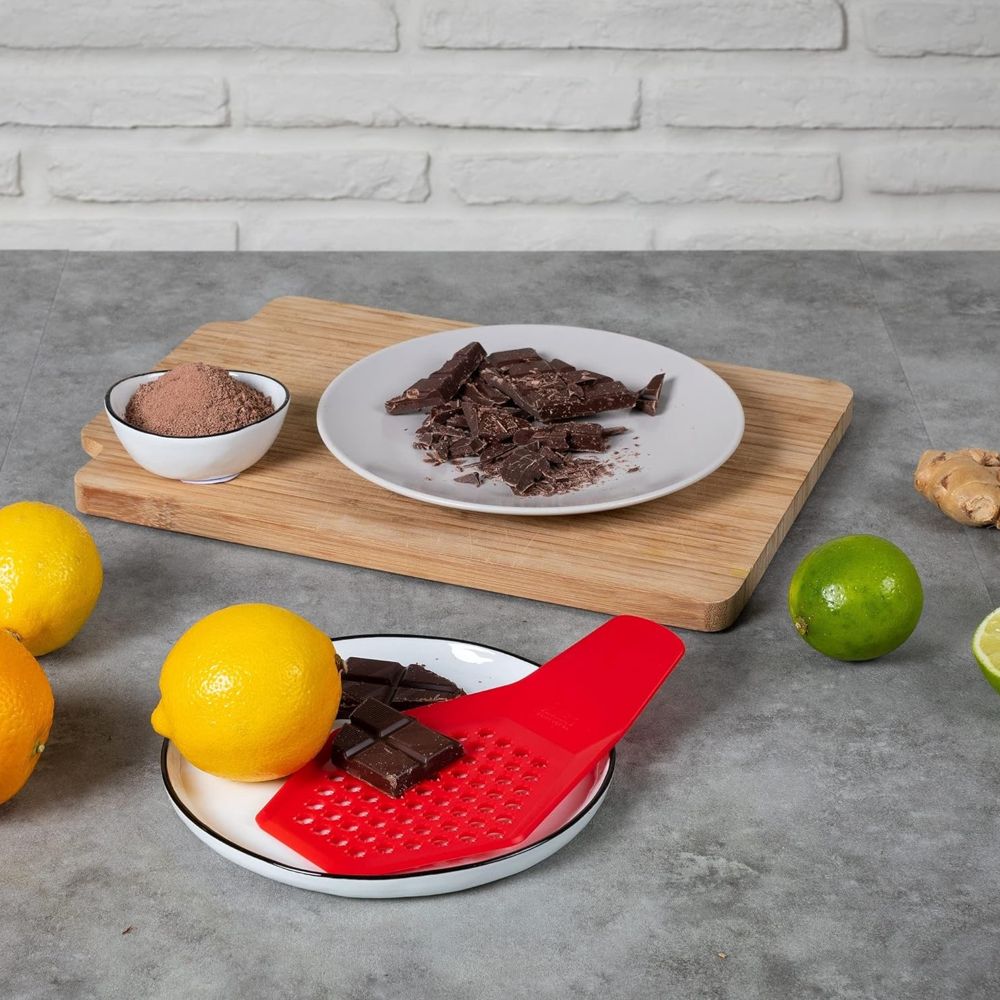 Set oala cu capac si accesorii, otel inoxidabil, 6 piese, Kuhn Rikon, Starter Set, rosu