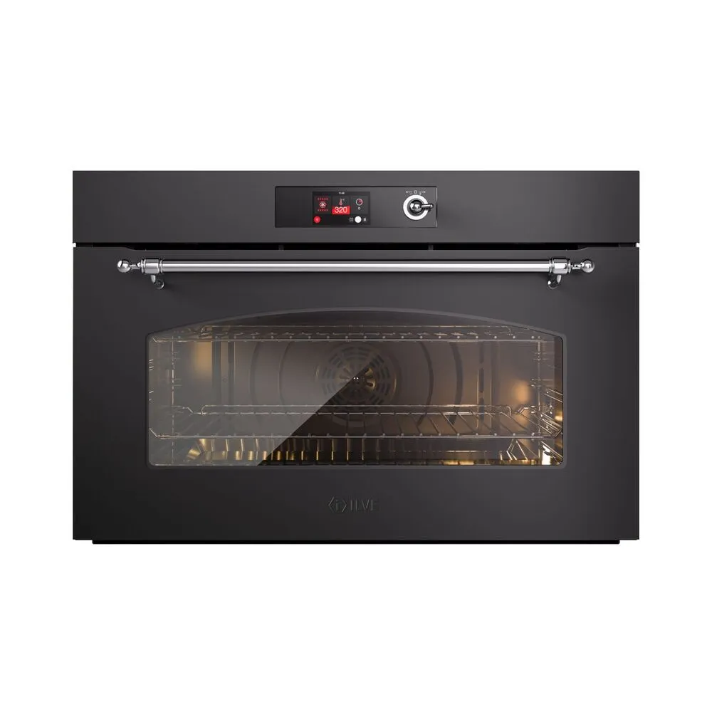 cuptor electric incorporabil premium xxl, cu capacitate 110 litri, clasa a, latime 90 cm, cu autocuratare hidrolitica si 11 programe, gri mat/argintiu