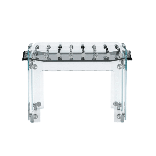 Masa foosball din cristal, Cristallino, Teckell, negru
