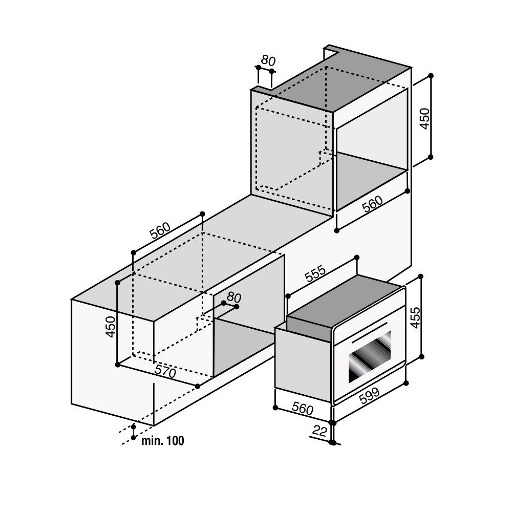 Cuptor electric cu convectie incorporabil, 36 litri, ILVE, Nostalgie, Ultracombi, negru/auriu
