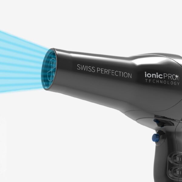 Uscator de par profesional, Solis, Swiss Perfection 360° IonicPRO, 2200 W, negru