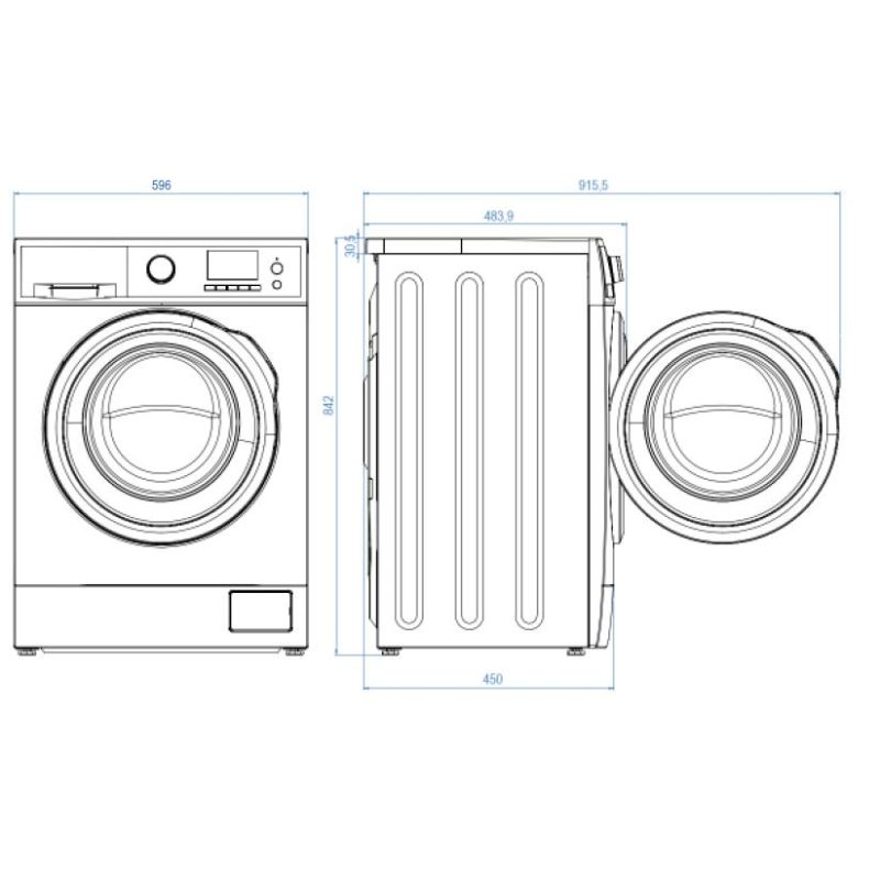 Masina de spalat rufe slim, SanGiorgio, 7 kg, 1400 rpm, alb