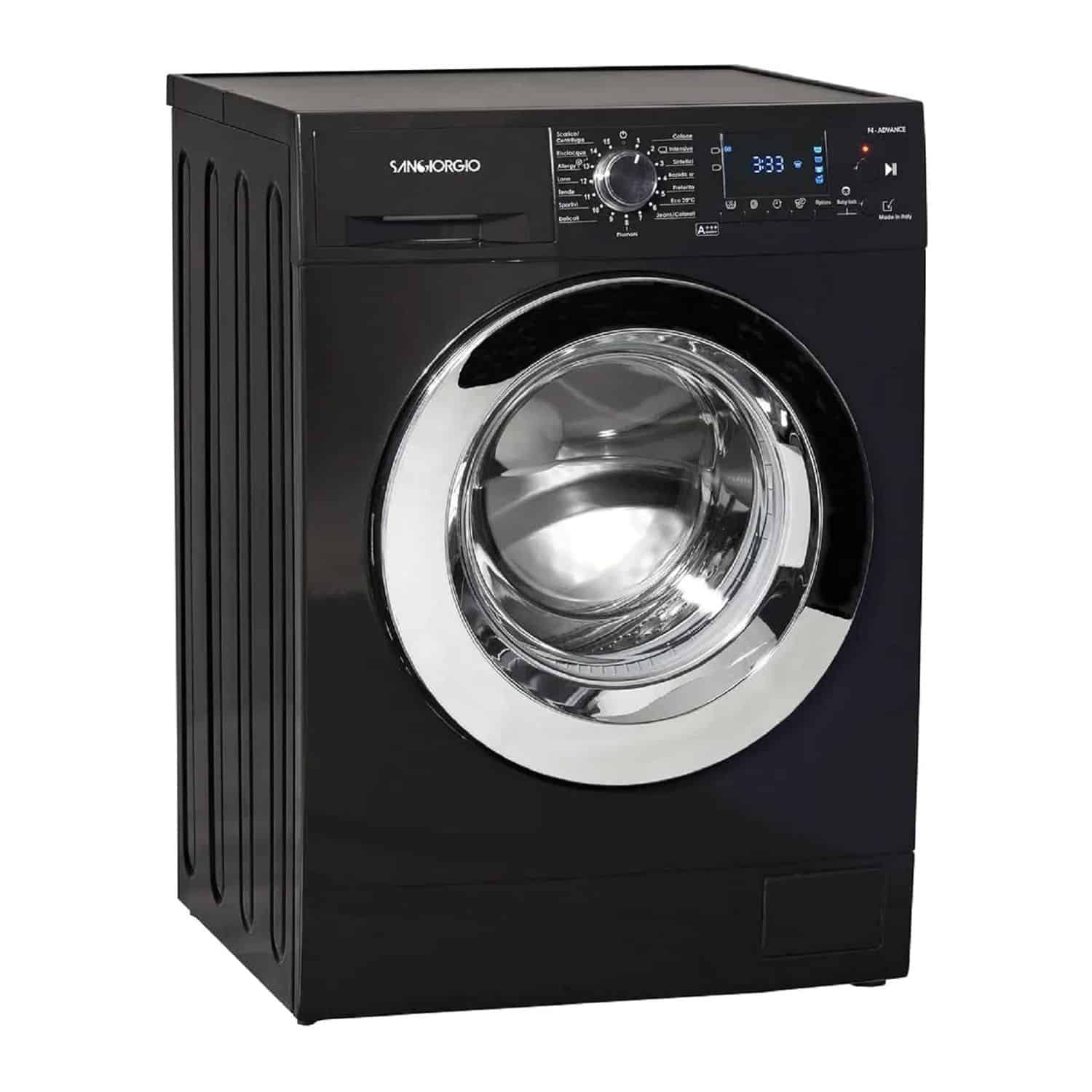 Masina de spalat rufe, SanGiorgio, F814DIBC, 8 kg, 1400 rpm, negru