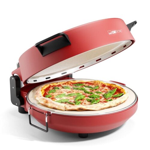 Cuptor electric pentru pizza pe vatra Clatronic, PM3787, rosu
