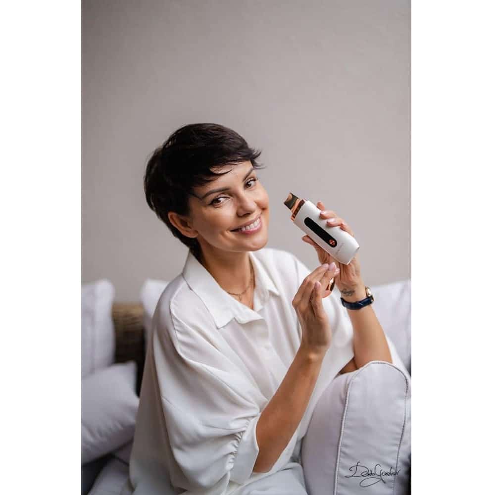 Aparat de curatare faciala cu ultrasunete, Beautifly, B-Scrub PRO, alb