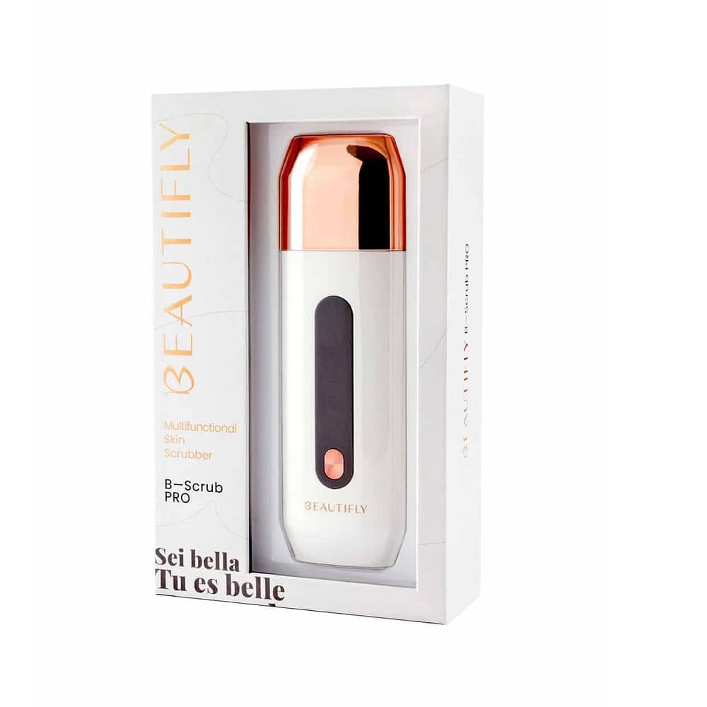 Aparat de curatare faciala cu ultrasunete, Beautifly, B-Scrub PRO, alb