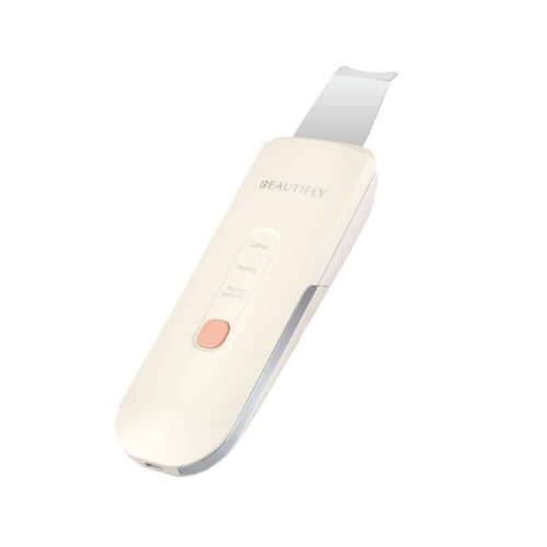 Aparat de curatare faciala cu ultrasunete si aburi 2in1, Beautifly, Scrub Aqua Glow PRO, alb