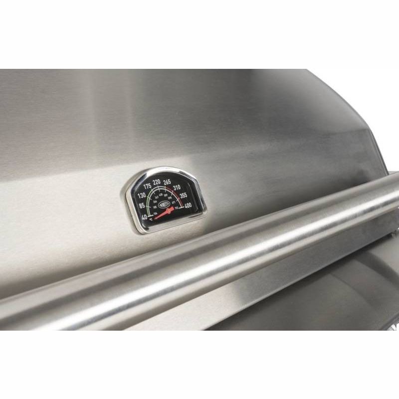 Gratar pe gaz cu frigider incorporat, Boretti, Luciano Nero, 7 arzatoare, 91x45 cm, inox
