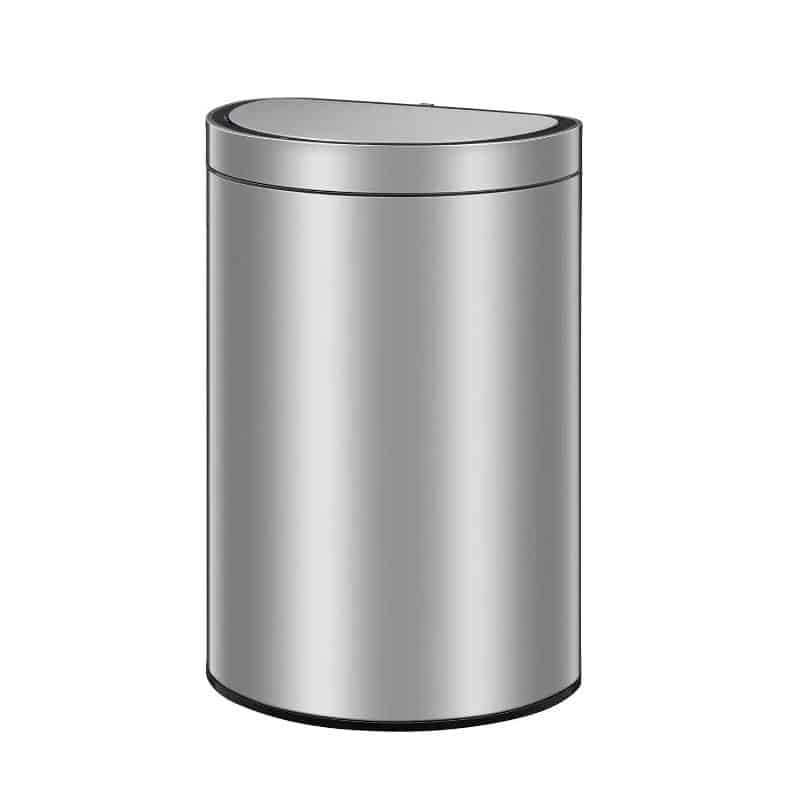 Cos de gunoi semirotund cu senzor, EKO, Mirage, 47 litri, 1 compartiment, inox