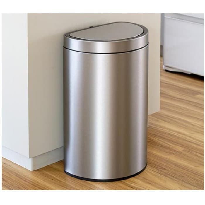 Cos de gunoi semirotund cu senzor, EKO, Mirage, 47 litri, 1 compartiment, inox