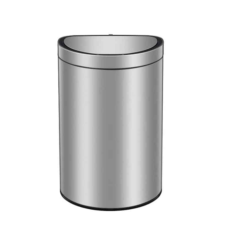 Cos de gunoi semirotund cu senzor, EKO, Mirage, 47 litri, 1 compartiment, inox