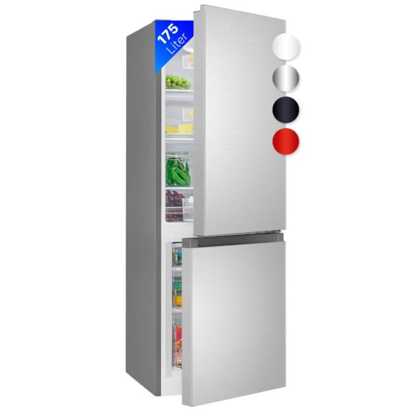 Combina frigorifica, Bomann, KG320.2_IX, 175 litri, inox