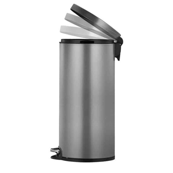 Cos de gunoi cu pedala, EKO, Serene, 30 litri, 1 compartiment, platina
