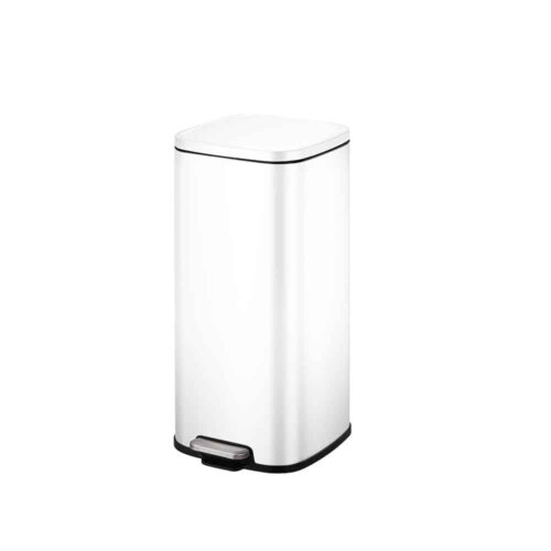 Cos de gunoi cu pedala, EKO, Stella, 30 litri, 1 compartiment, alb