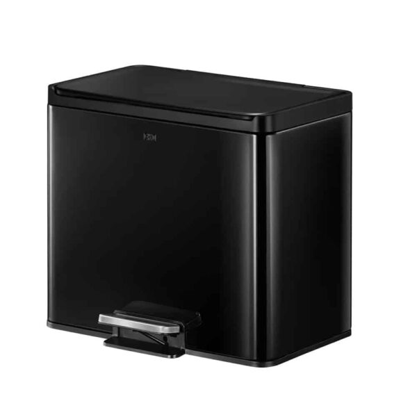 Cos de gunoi cu pedala, EKO, Essential, 20+9 litri, 2 compartimente, negru
