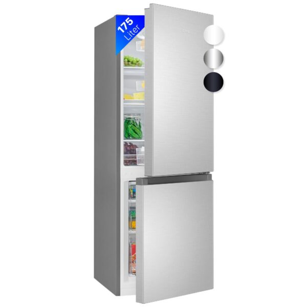 Combina frigorifica, Bomann, KG322.1IX, 175 litri, inox