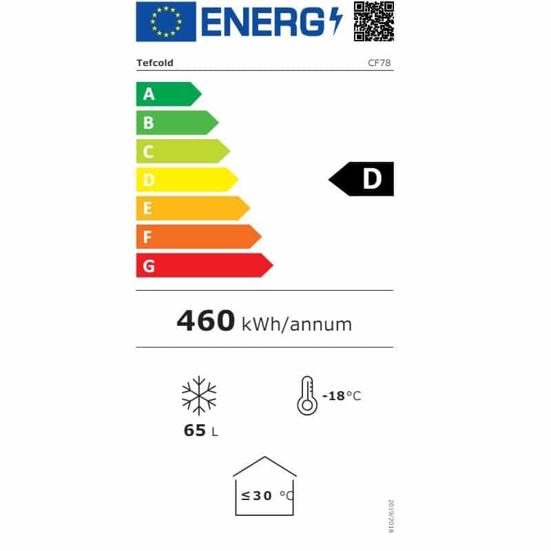 Congelator cilindric pentru inghetata, TEFCOLD, CF78, 72 litri, alb