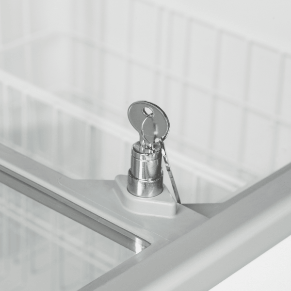 Congelator tip vitrina pentru inghetata, TEFCOLD, IC101SCEB, 85 litri, alb