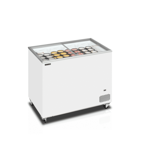 Congelator tip vitrina pentru inghetata, TEFCOLD, IC301SC, 255 litri, alb