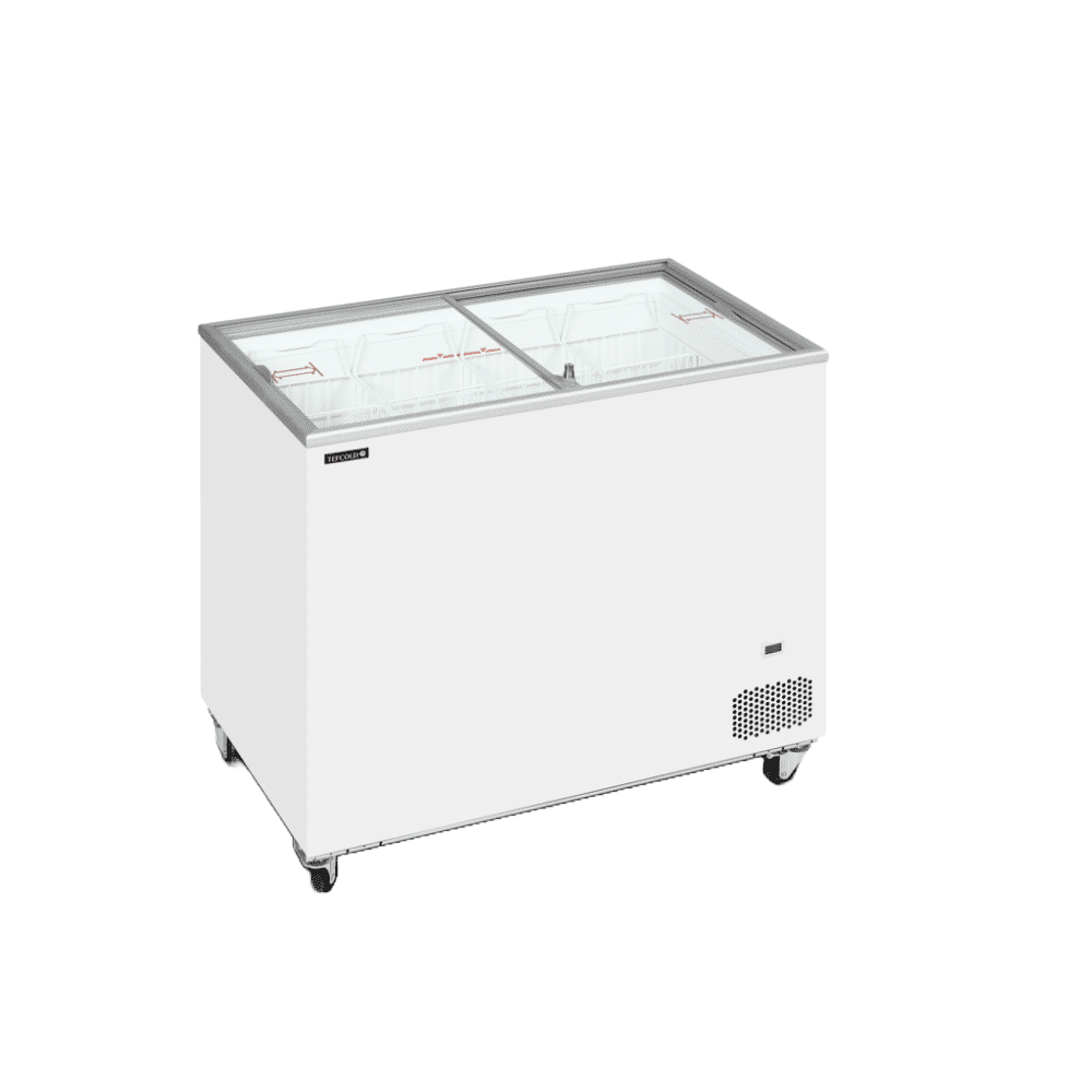 Congelator tip vitrina pentru inghetata, TEFCOLD, IC301SC, 255 litri, alb