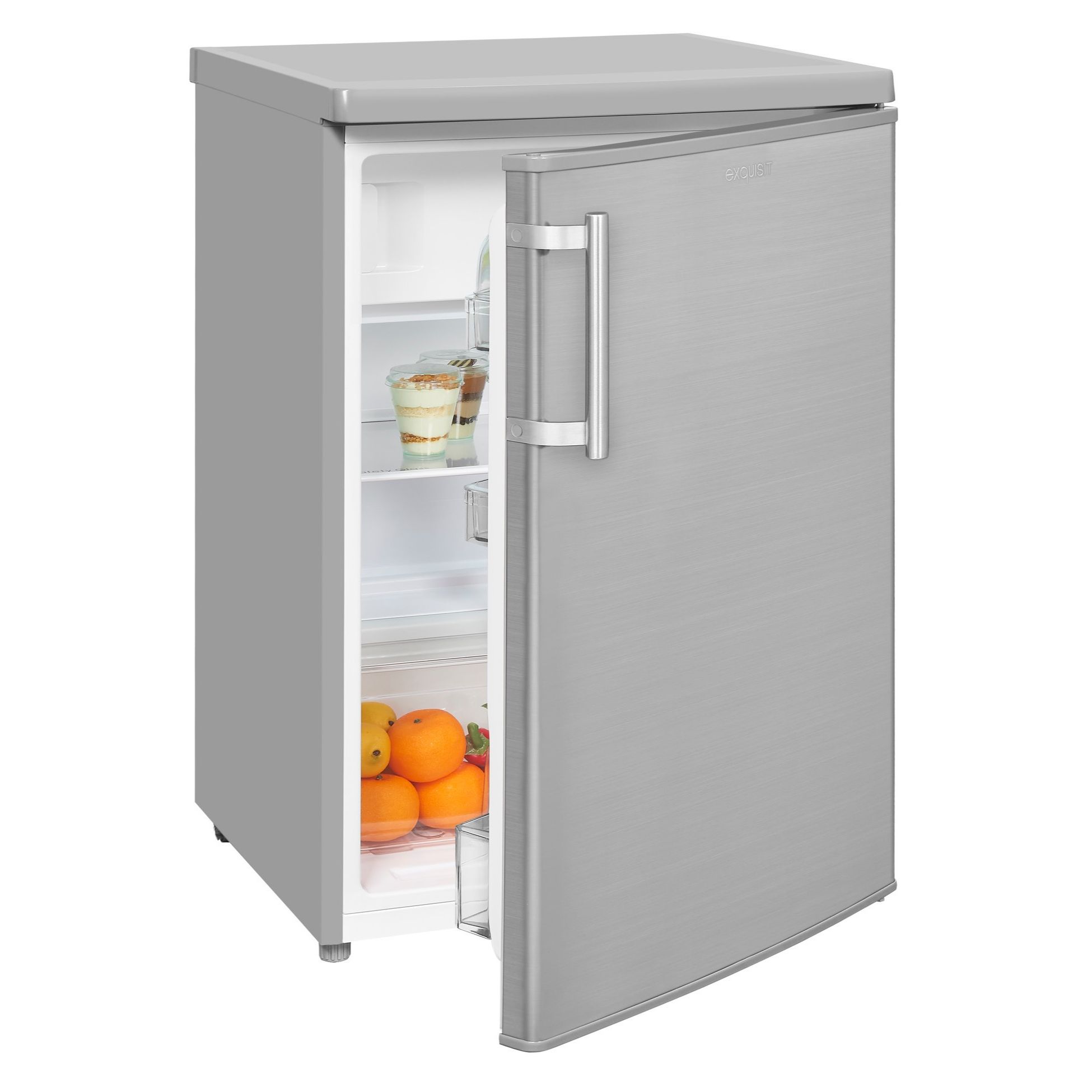 Mini frigider, Exquisit, No Frost, 109 litri, inox