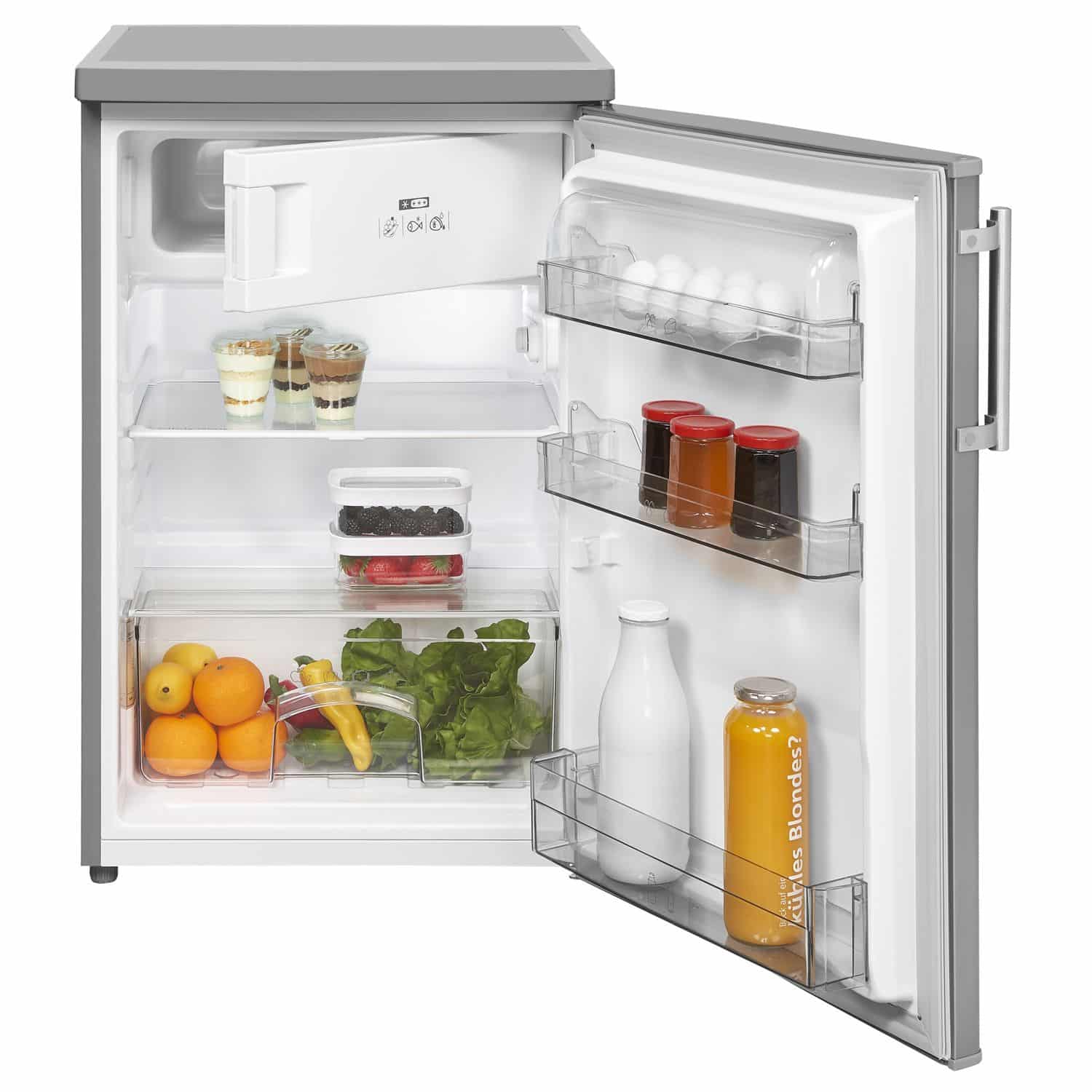 Mini frigider, Exquisit, No Frost, 109 litri, inox