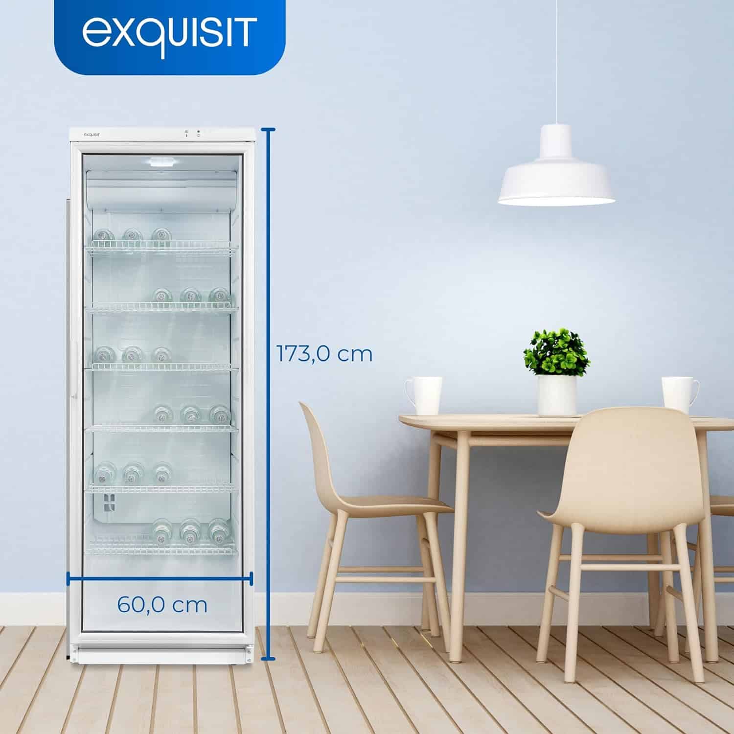 Vitrina frigorifica, Exquisit, No Frost, 350 litri, alb