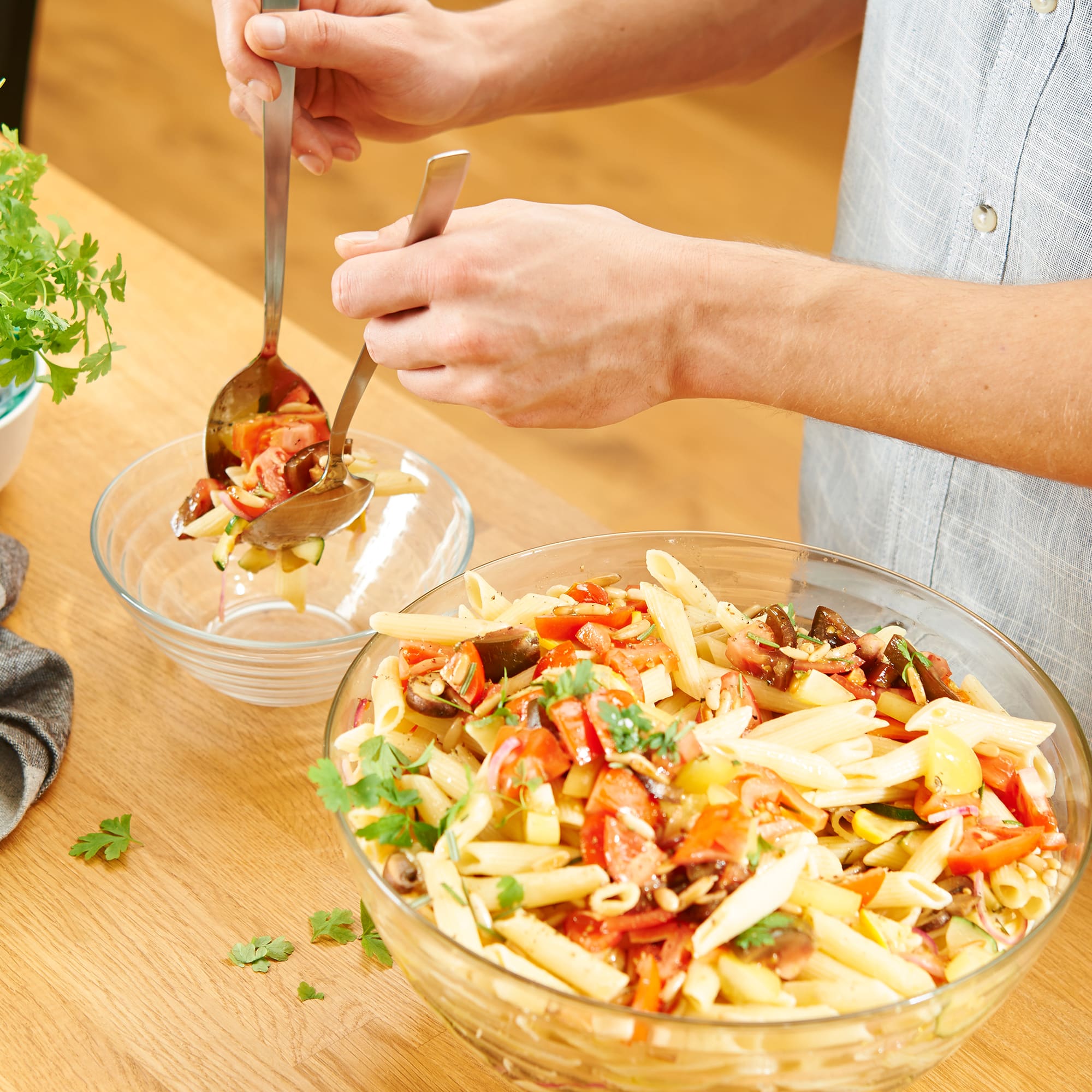 Set tacamuri pentru salata, Rosle, VS 600, 2 piese, argintiu