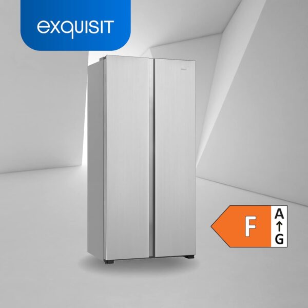 Frigider side by side, Exquisit, Full No Frost, 441 litri, inox