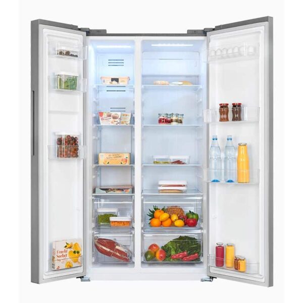 Frigider side by side Exquisit, Full No Frost, 562 litri, inox