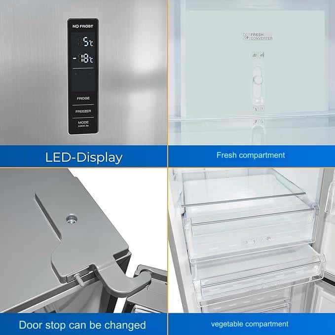 Combina frigorifica Exquisit, Full No Frost, 347 litri, inox