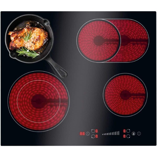 Plita electrica vitroceramica incorporabila, Bomann, EBK7941, 4 zone, 60 cm, negru