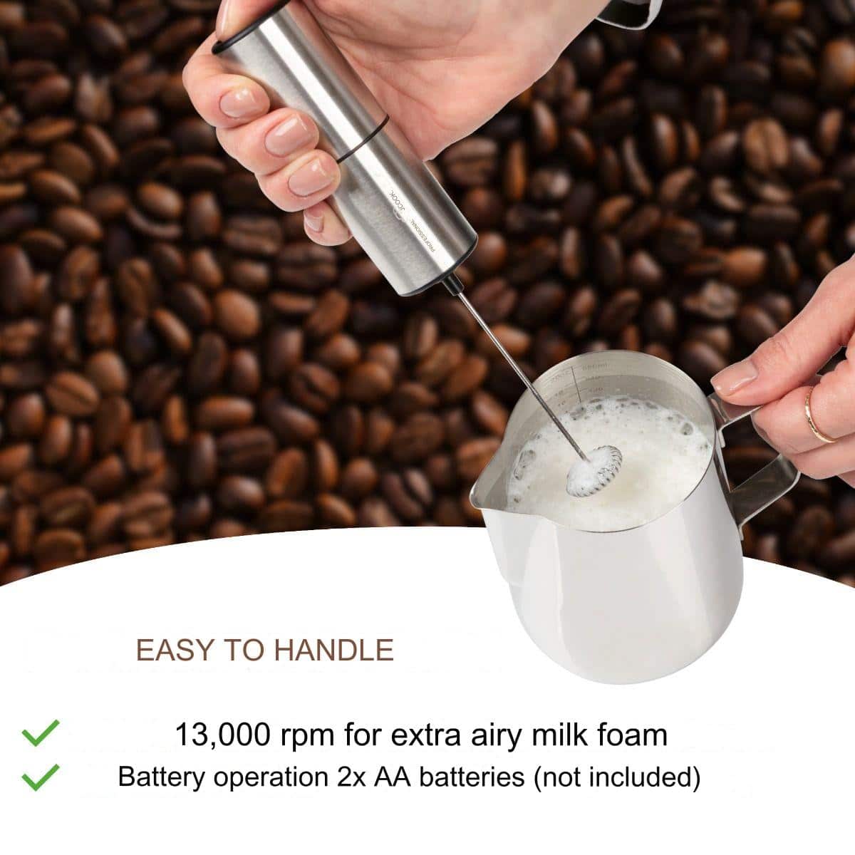 Aparat de spumare lapte, Proficook, PC-MS1273, inox