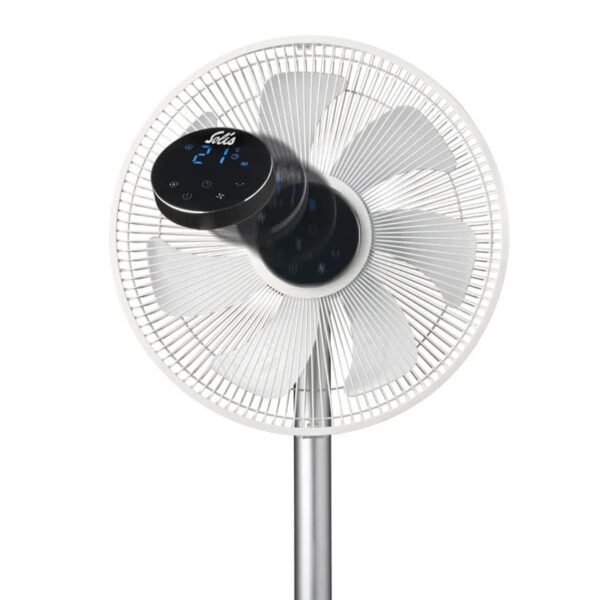 Ventilator camera vertical cu picior, Solis, Eco Silent, alb