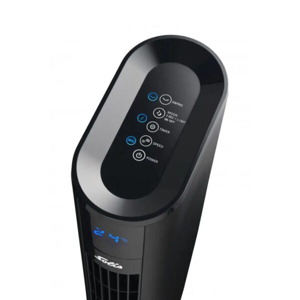 Ventilator camera vertical, Solis, Easy Breezy, negru mat