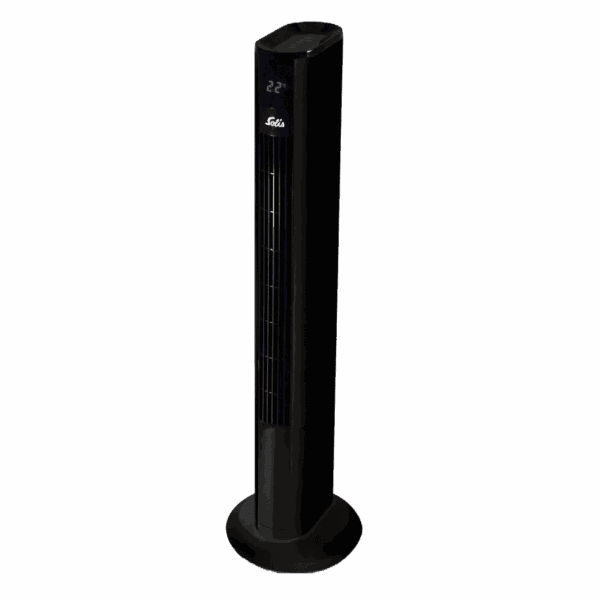 Ventilator camera vertical, Solis, Easy Breezy, negru mat
