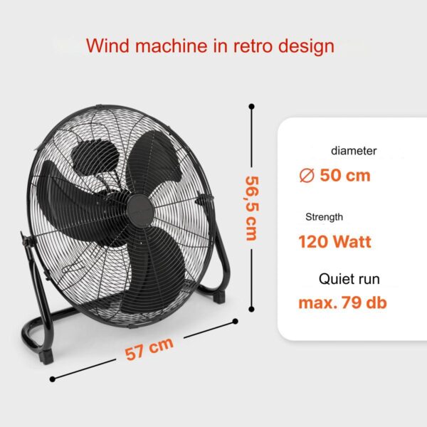 Ventilator camera de podea, Proficare, PC-VL3067WMN, negru