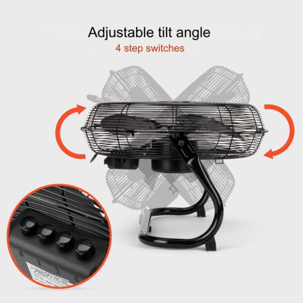 Ventilator camera de podea, Proficare, PC-VL3067WMN, negru